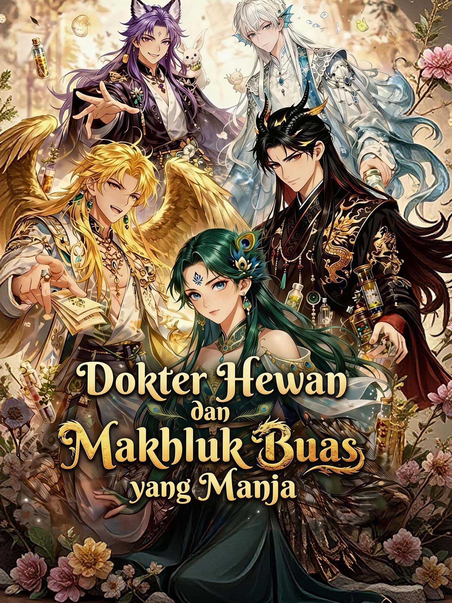 Poster Dokter Hewan dan Makhluk Buas yang Manja