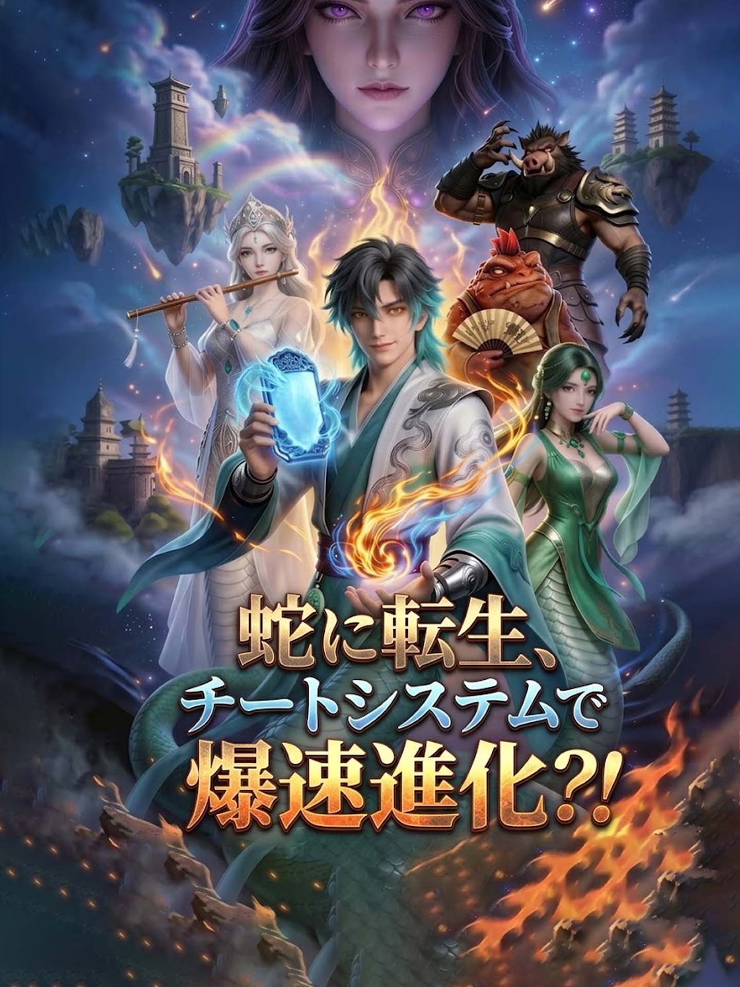 蛇に転生、チートシステムで爆速進化?!