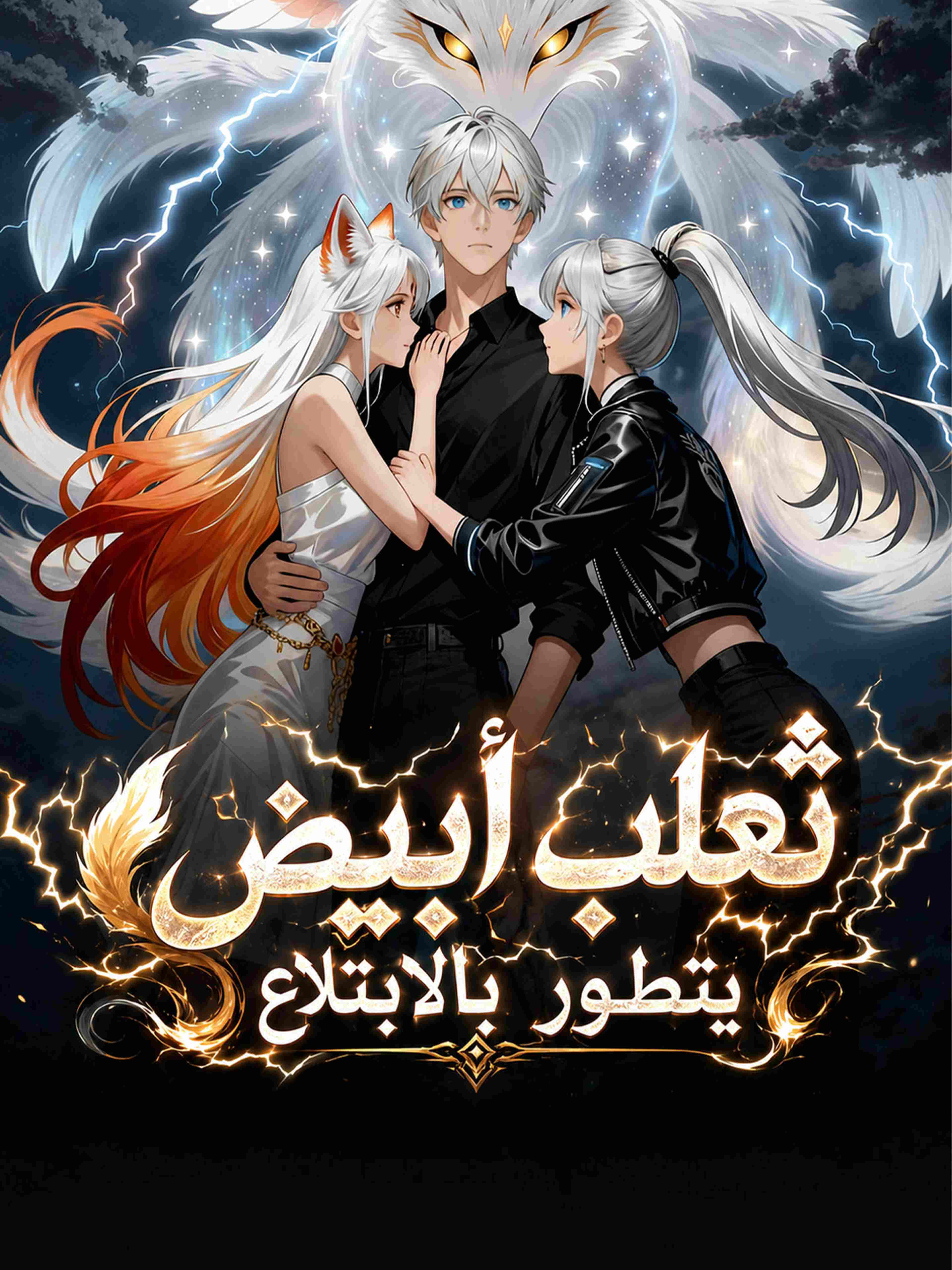 ثعلب أبيض يتطور بالابتلاع
