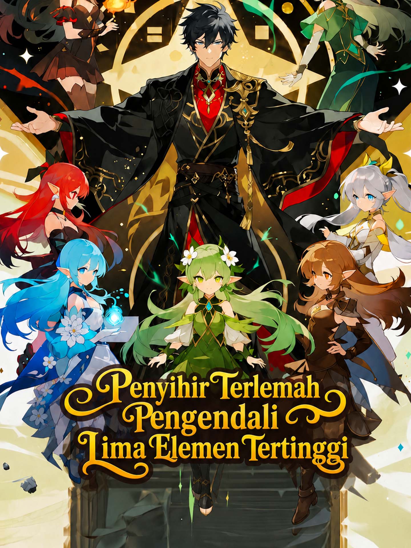 Poster Penyihir Terlemah Pengendali Lima Elemen Tertinggi