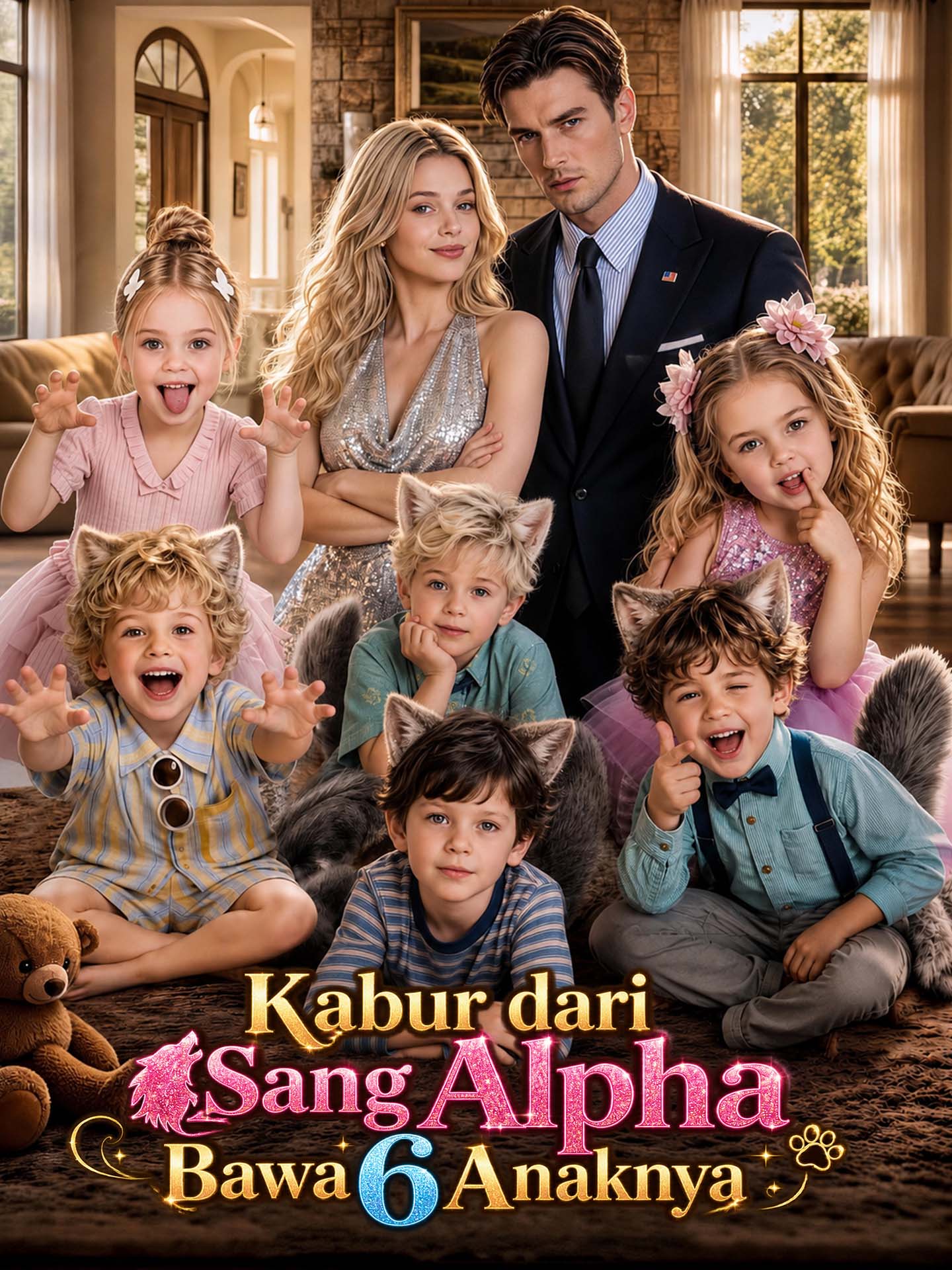 Kabur dari Sang Alpha, Bawa 6 Anaknya