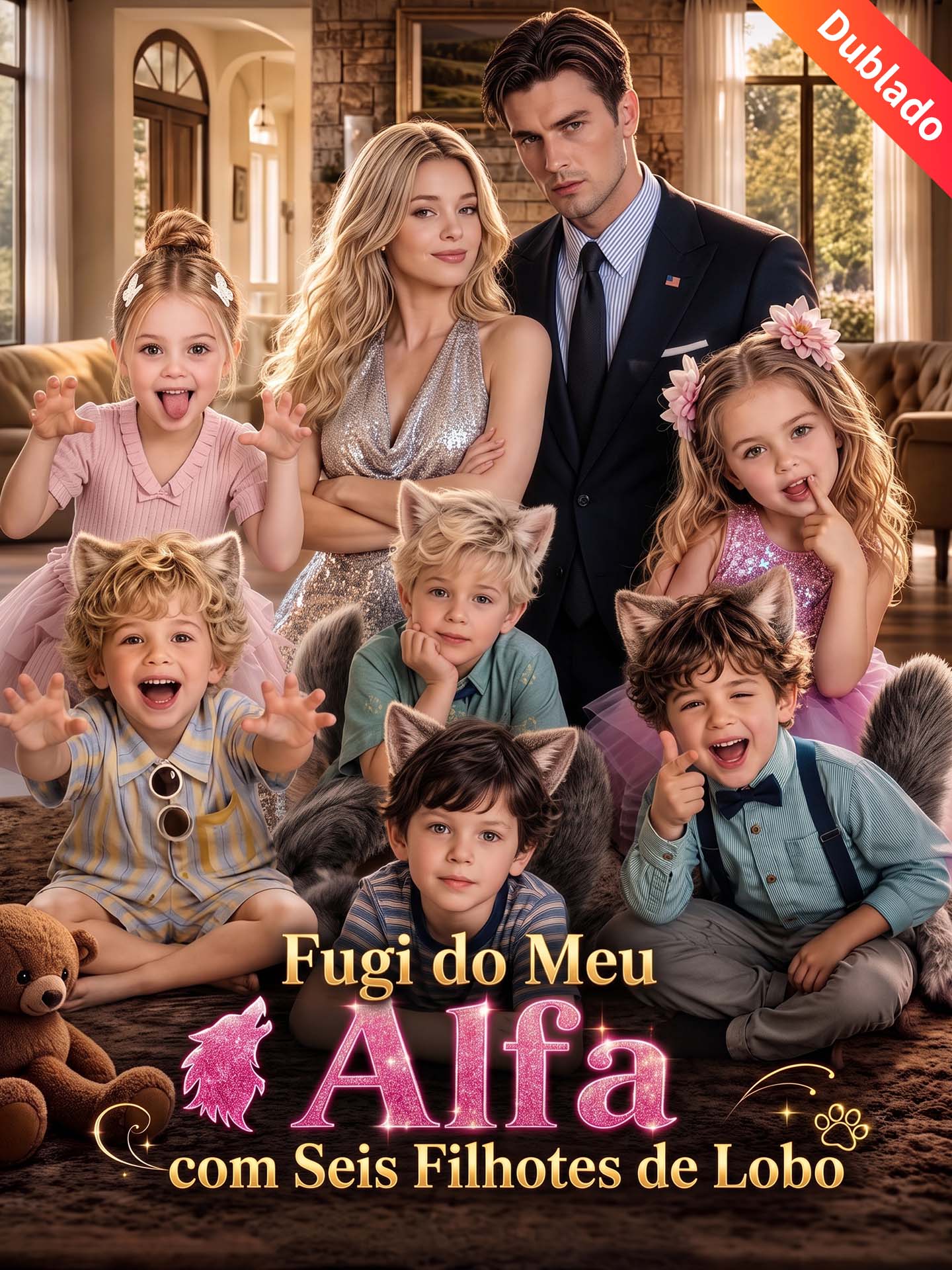 [Dublado]Fugi do Meu Alfa com Seis Filhotes de Lobo