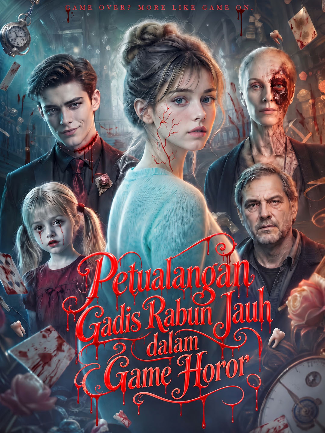 Poster Petualangan Gadis Rabun Jauh dalam Game Horor
