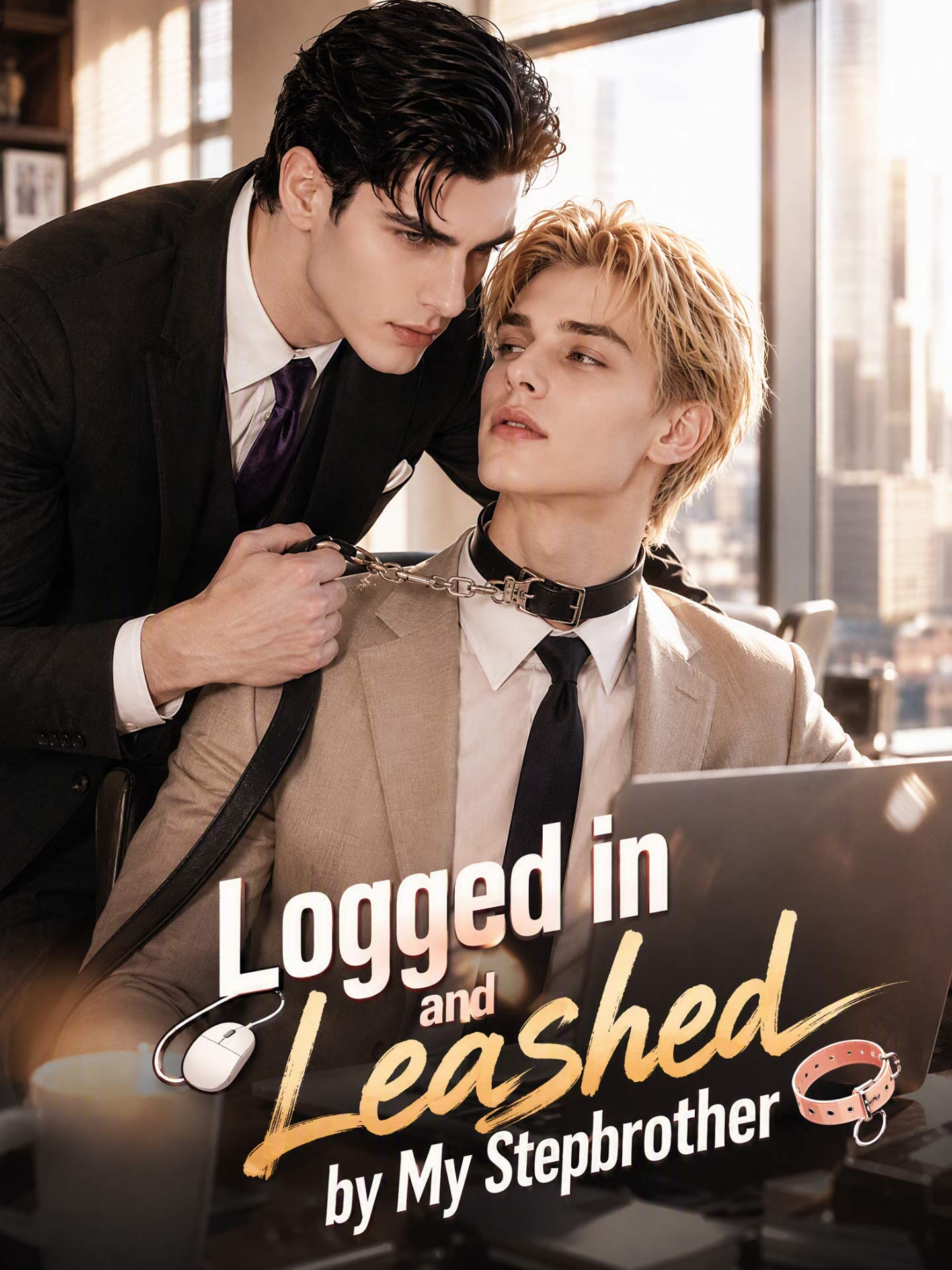 Logged in and Leashed by My Stepbrother