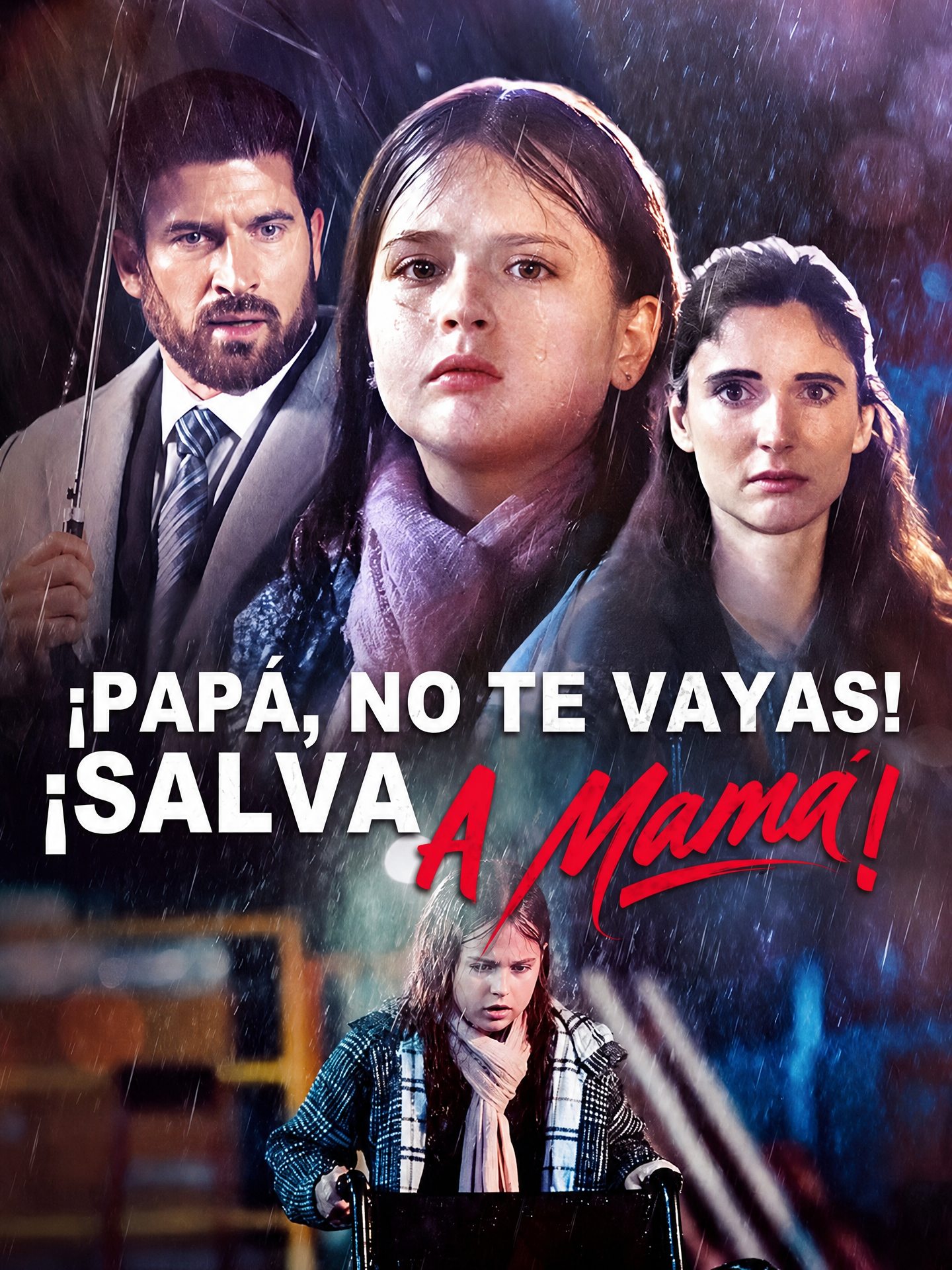 ¡Papá, no te vayas! ¡Salva a mamá! (Doblado)