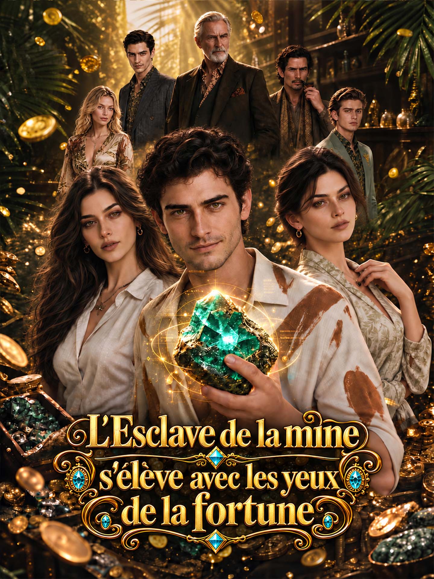 L'Esclave de la mine s'élève avec les yeux de la fortune